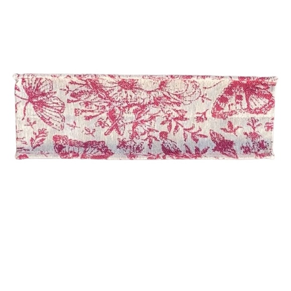 New Medium Pink Embroidery Fabric Tote Book Bag - Picture 6 of 6